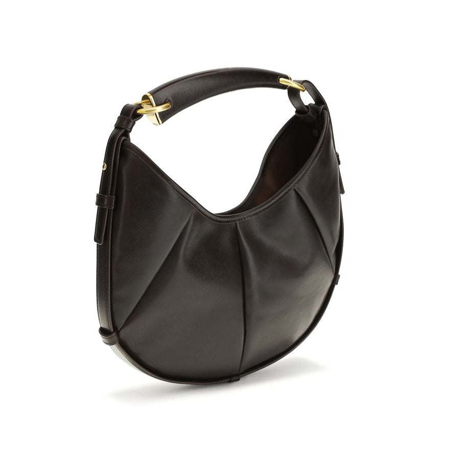 Sac bandoulière Bos Taurus en cuir de veau marron Saint Laurent
