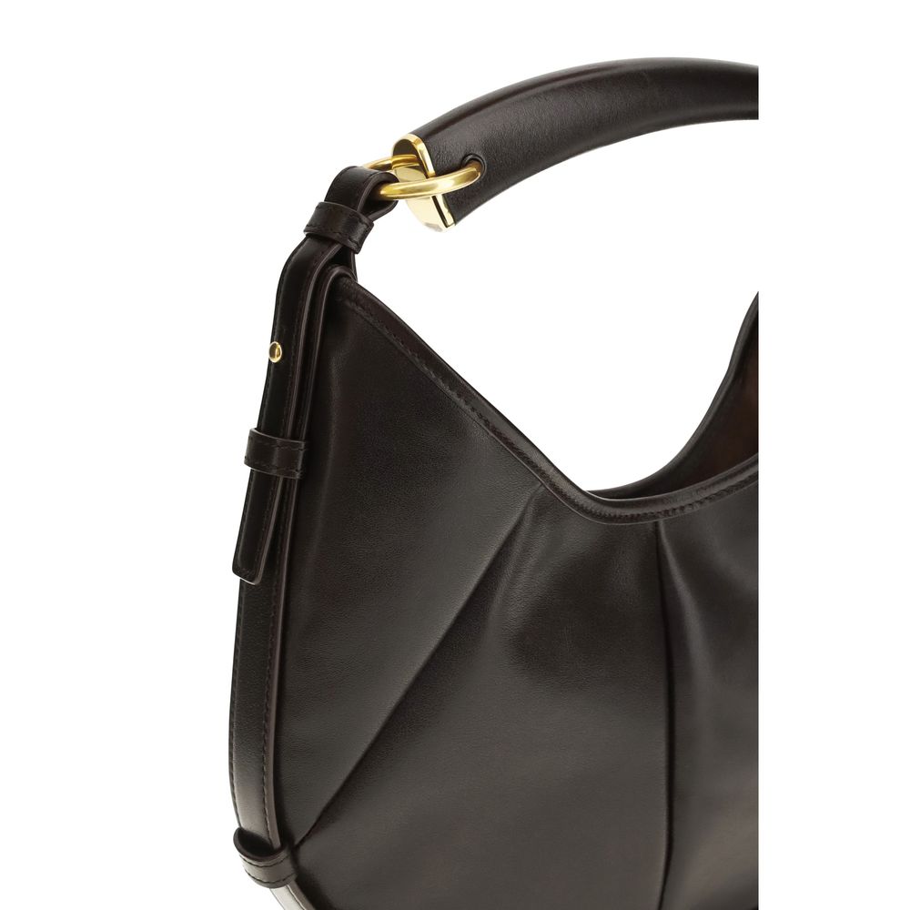 Sac bandoulière Bos Taurus en cuir de veau marron Saint Laurent