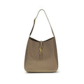 Sac bandoulière Bos Taurus en cuir de veau gris Saint Laurent