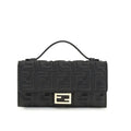 Sac bandoulière Bos Taurus en cuir de veau noir Fendi