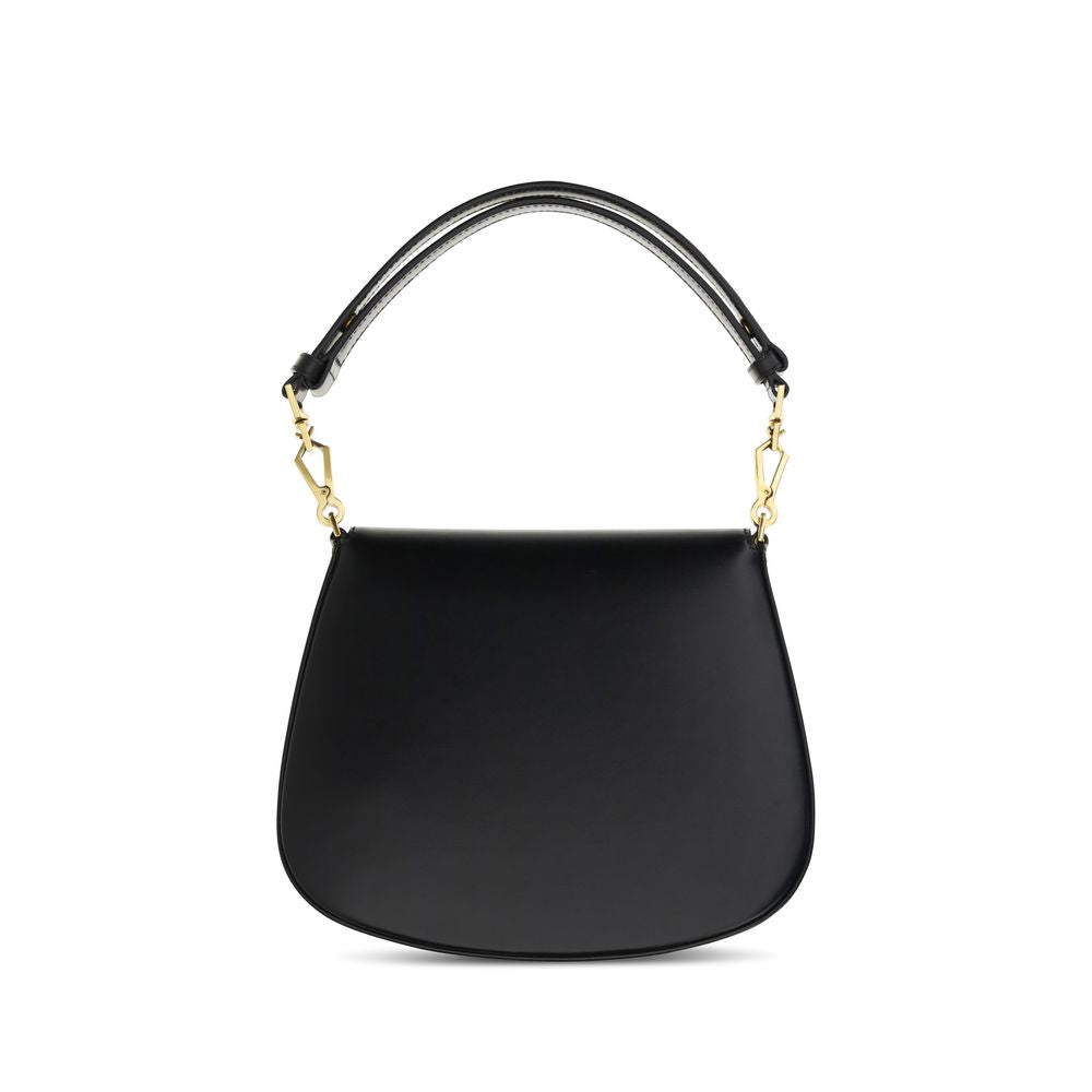 Sac à main Bos Taurus en cuir de veau noir Saint Laurent
