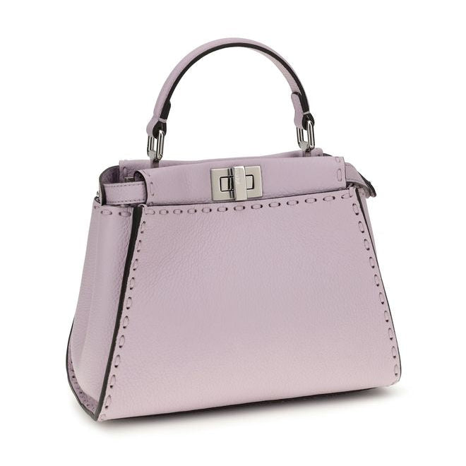 Sac à main Bos Taurus en cuir de veau violet Fendi