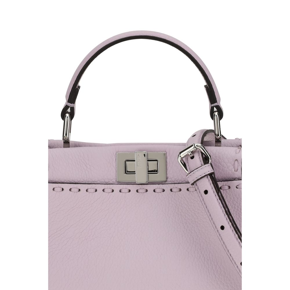 Sac à main Bos Taurus en cuir de veau violet Fendi