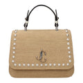 Sac bandoulière en raphia beige Jimmy Choo