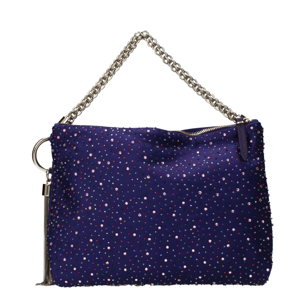 Sac bandoulière en satin violet Jimmy Choo