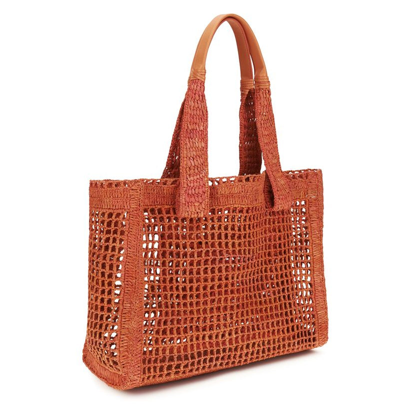 Sac à main cabas en raphia Chloé