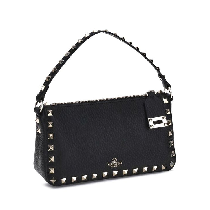 Sac bandoulière Bos Taurus en cuir de veau noir Valentino Garavani