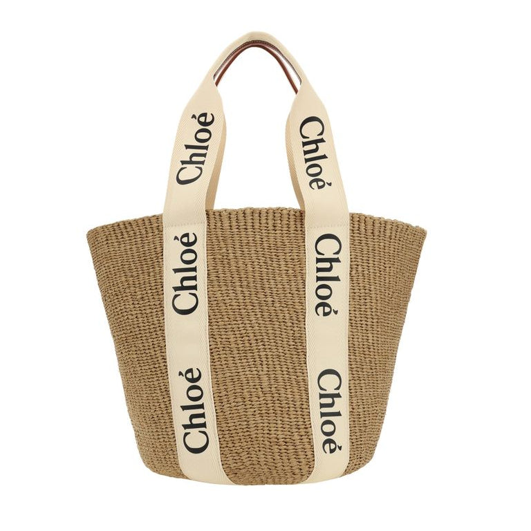 Sac à main cabas en papier brun Chloé