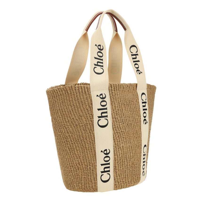 Sac à main cabas en papier brun Chloé