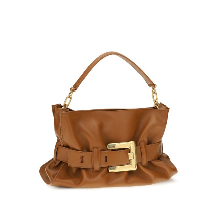 Sac à main Bos Taurus en cuir de veau noir Balmain