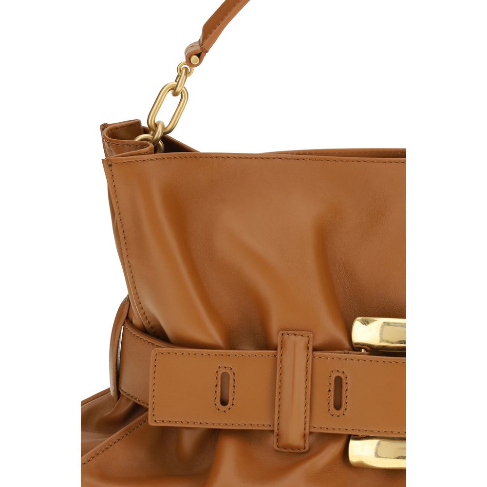 Sac à main Bos Taurus en cuir de veau noir Balmain