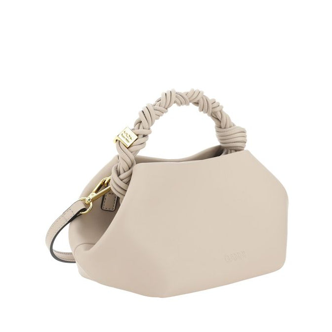 White Recycled Leather Handbag Ganni