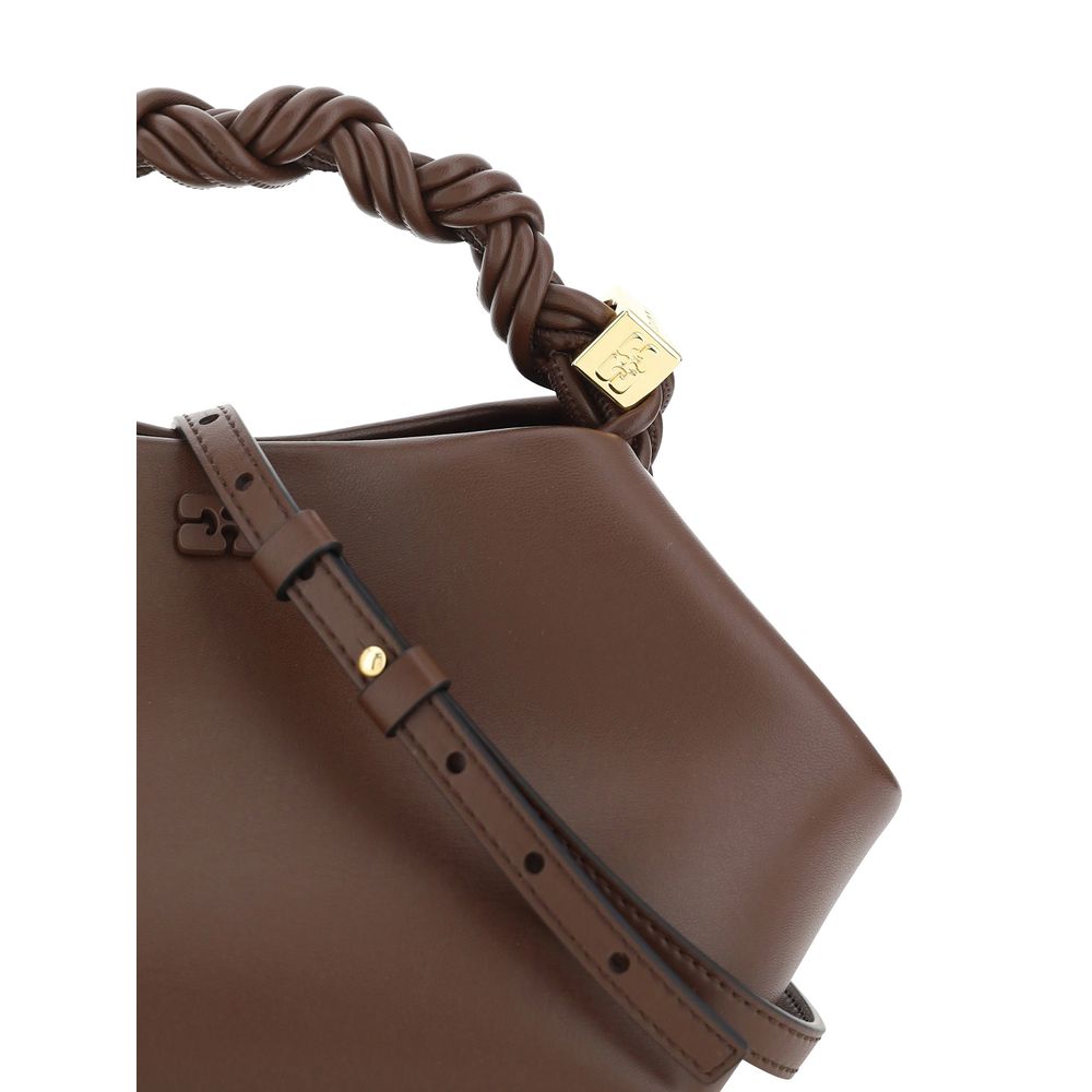 Brown Recycled Leather Handbag Ganni
