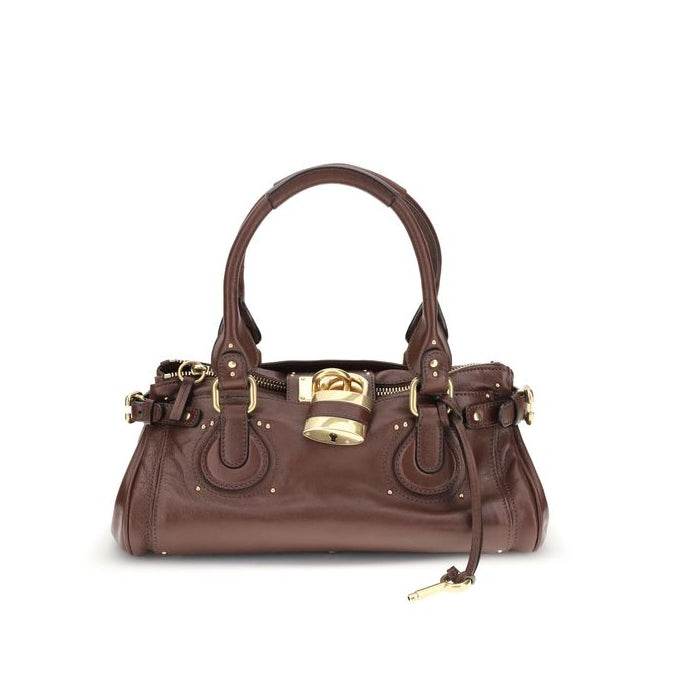 Bordeaux Calf Leather Bos Taurus Shoulder Bag Chloé