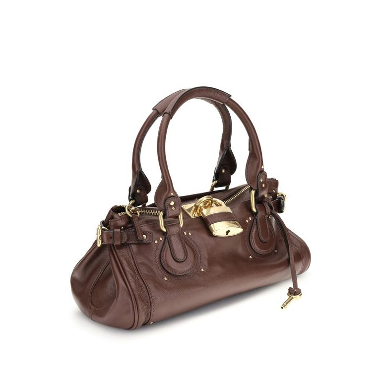 Bordeaux Calf Leather Bos Taurus Shoulder Bag Chloé