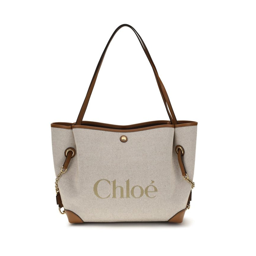 Beige Cotton Shoulder Bag Chloé