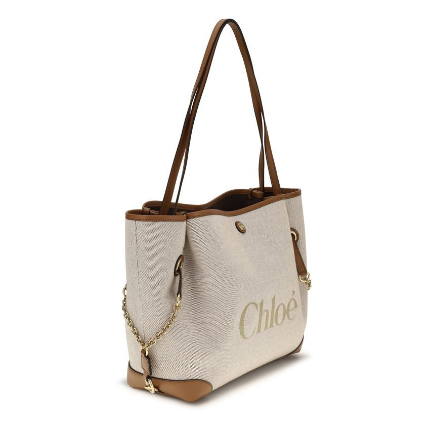 Beige Cotton Shoulder Bag Chloé