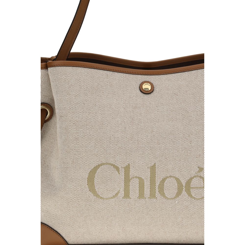 Beige Cotton Shoulder Bag Chloé