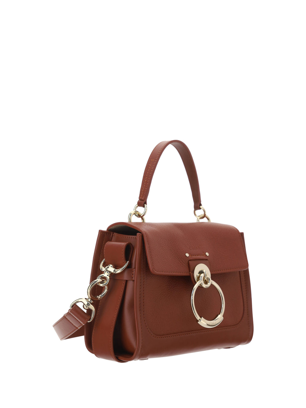 Sac à main Tess en cuir de veau marron Chloé