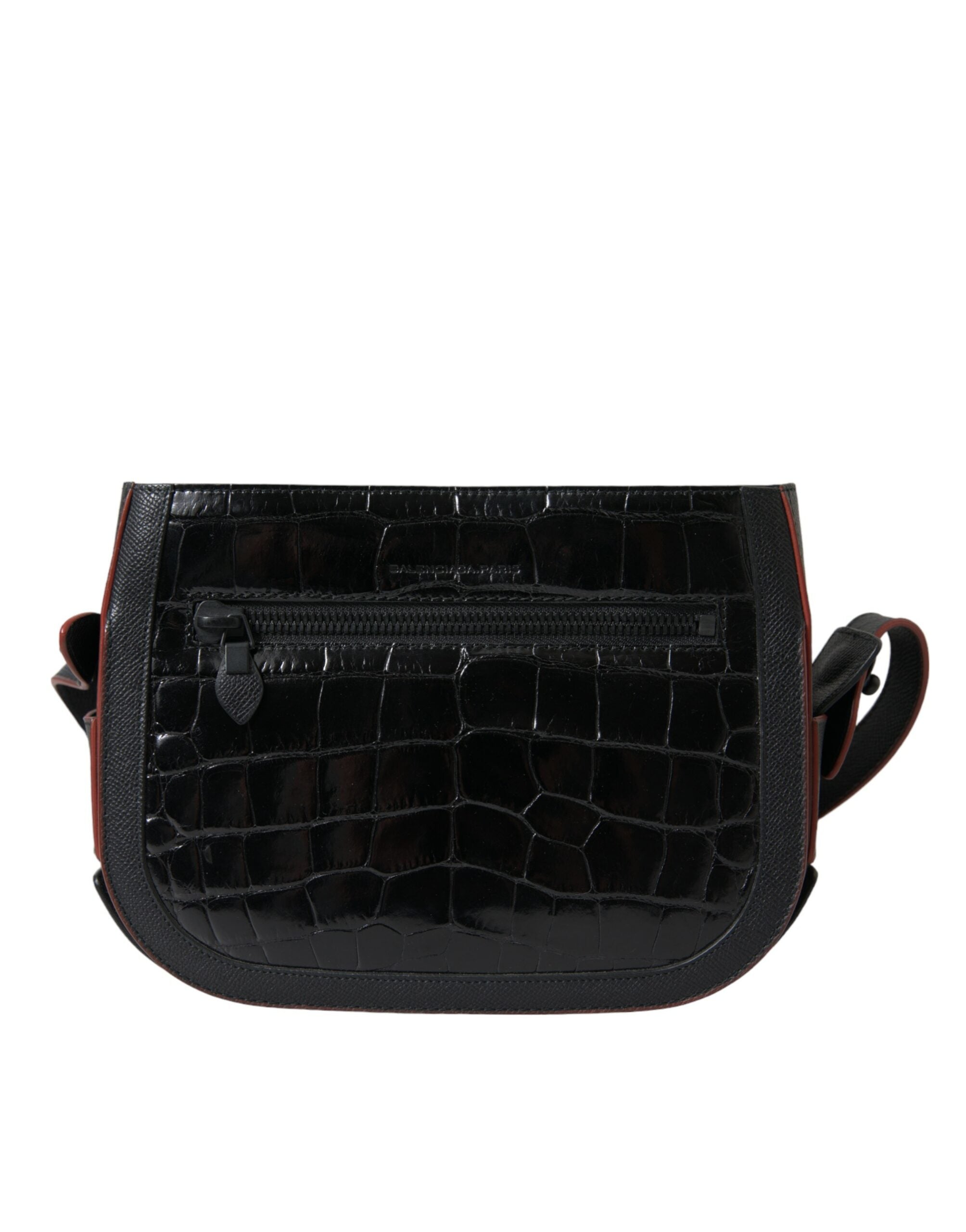 Sac bandoulière en cuir exotique noir Balenciaga