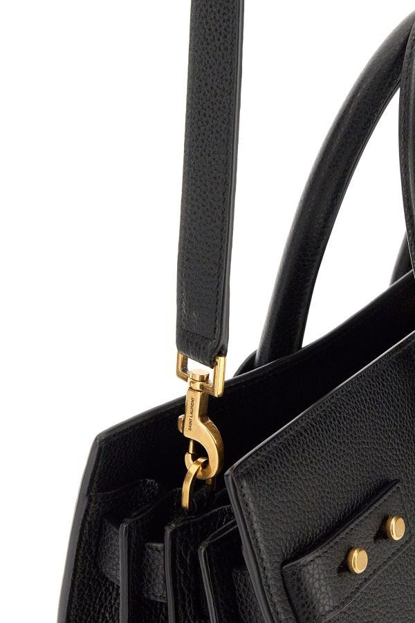 Sac à main Sac en cuir de veau noir Saint Laurent