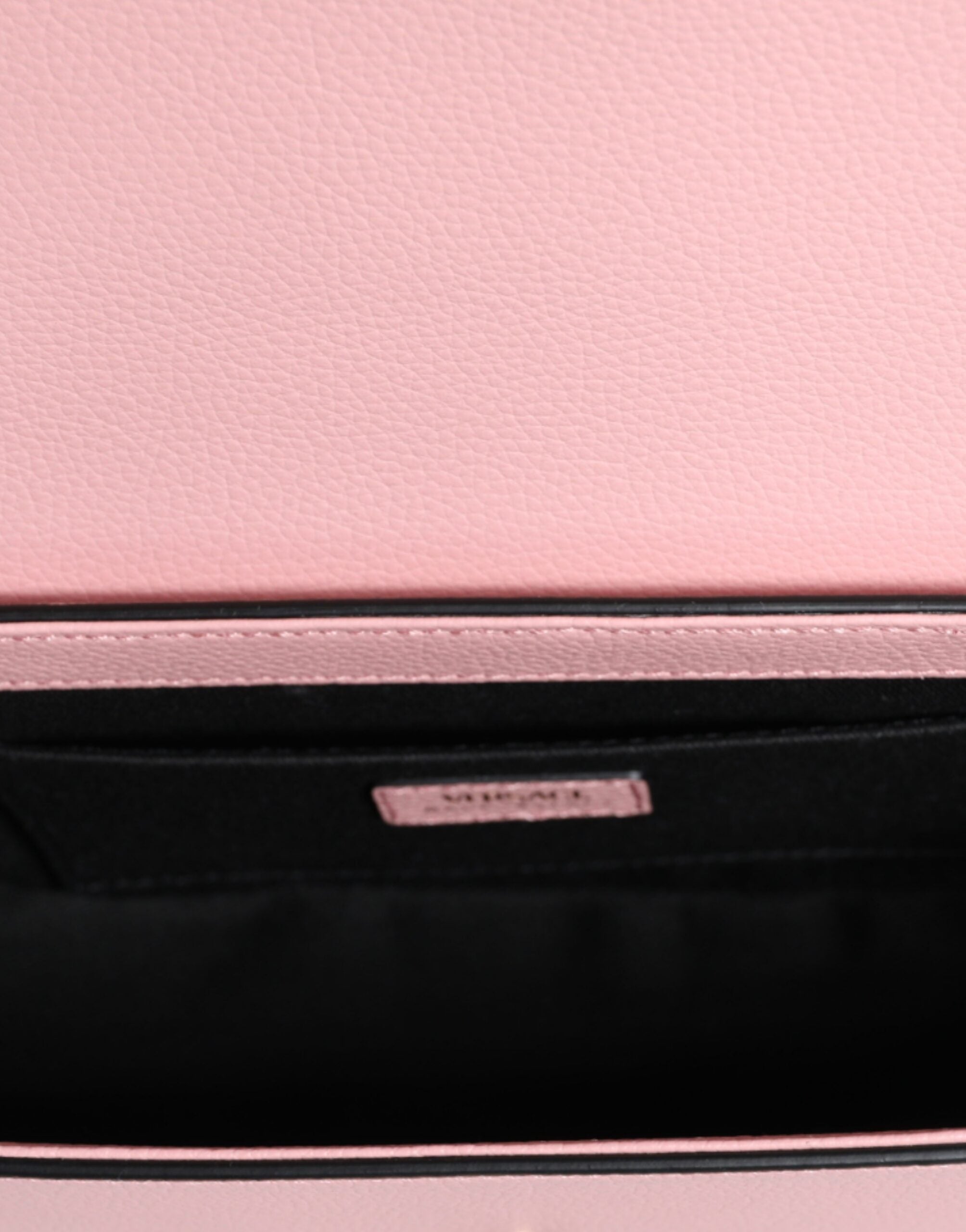 Pink grained calfskin shoulder bag with Versace logo