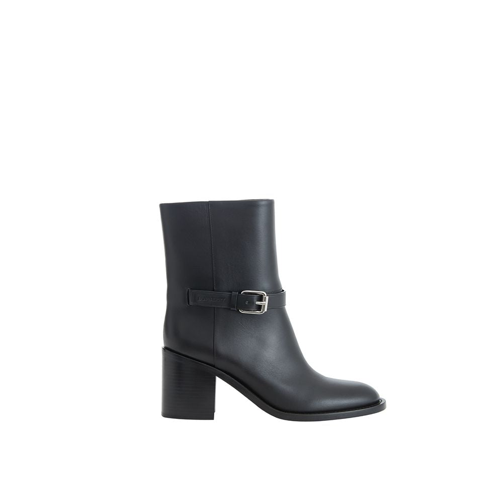 Bottines en cuir noir Burberry