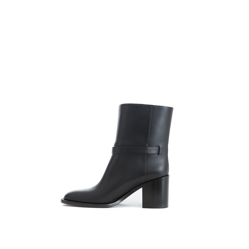 Bottines en cuir noir Burberry