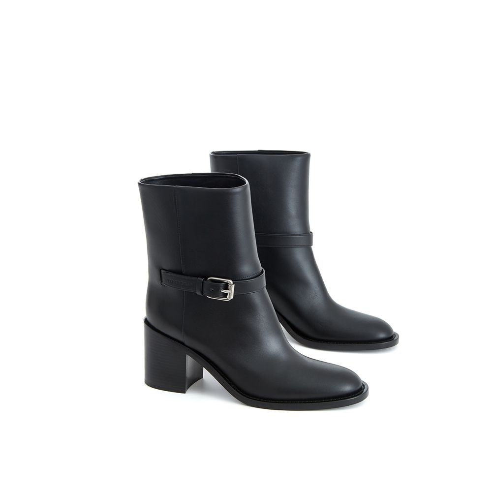 Bottines en cuir noir Burberry