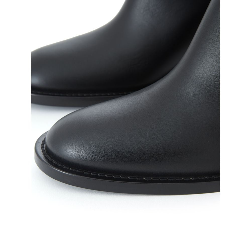 Bottines en cuir noir Burberry