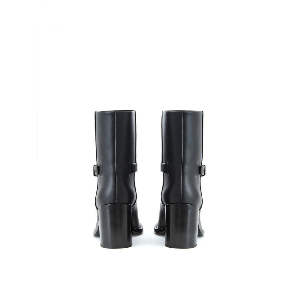 Bottines en cuir noir Burberry