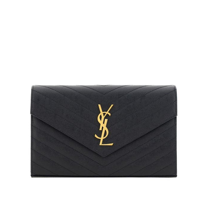 Bolso de hombro Bos Taurus de piel de becerro negra Saint Laurent