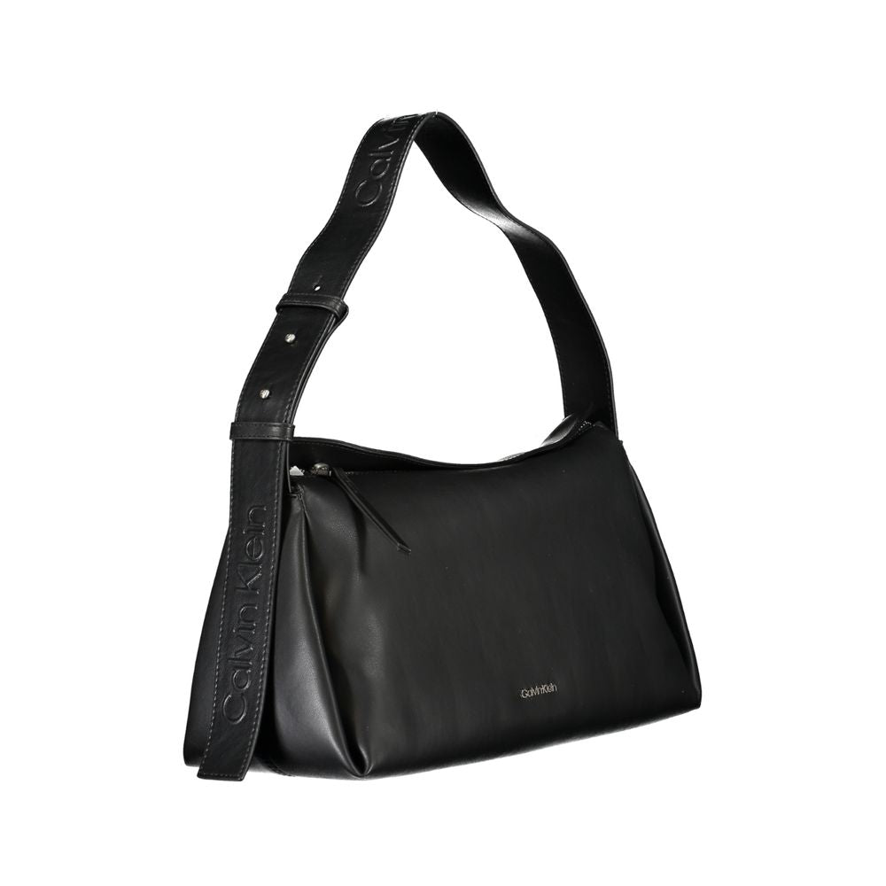 Sac bandoulière noir en polyester Calvin Klein