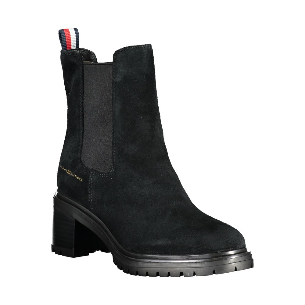 Bottes en cuir noir Tommy Hilfiger