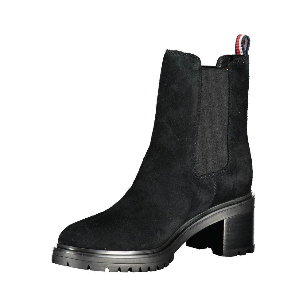 Bottes en cuir noir Tommy Hilfiger