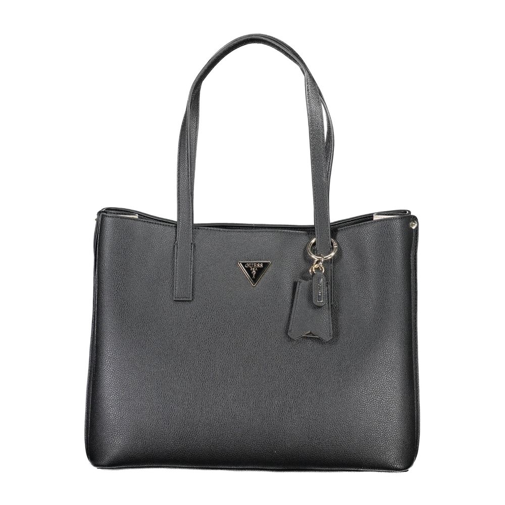 Sac à main en polyuréthane noir Guess