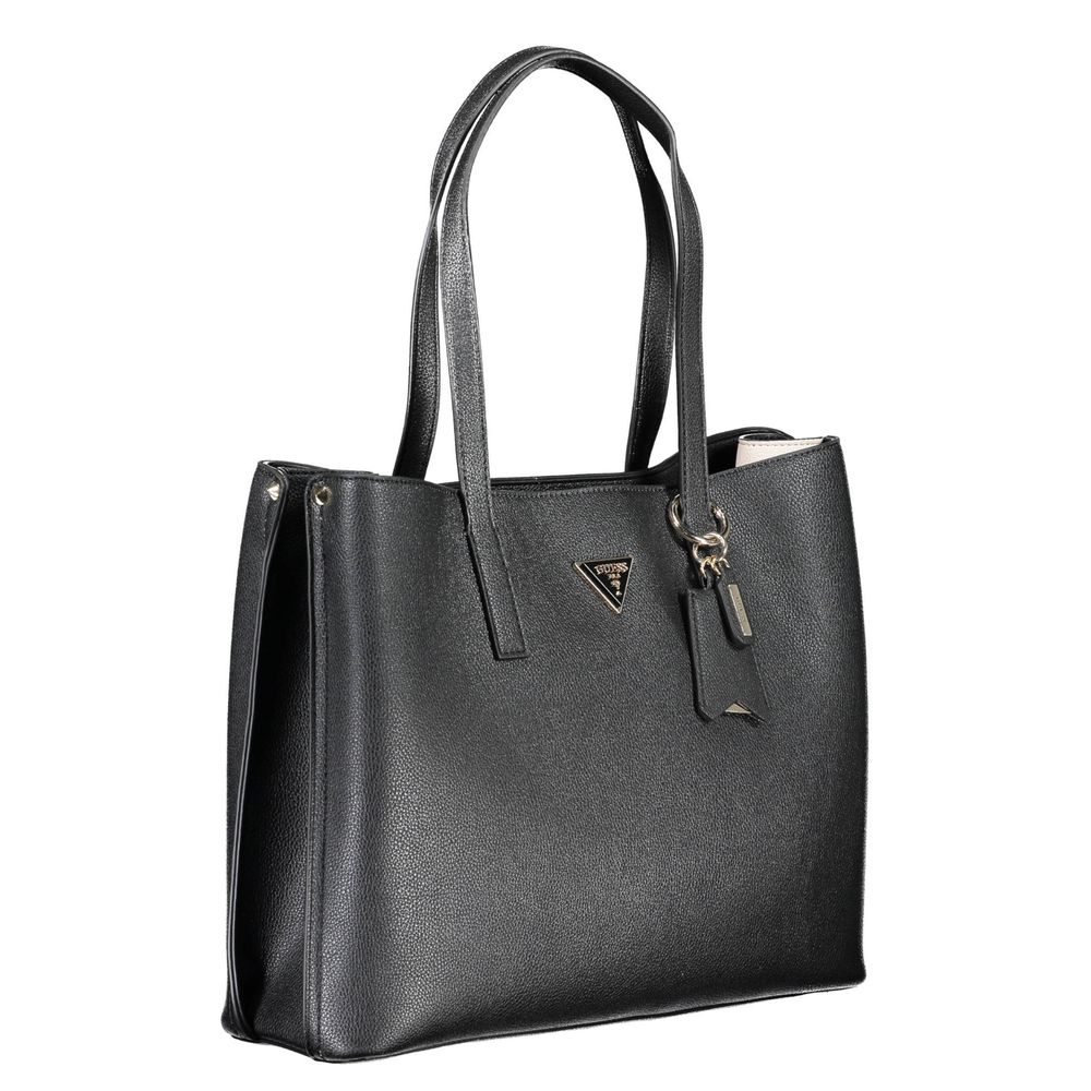 Sac à main en polyuréthane noir Guess