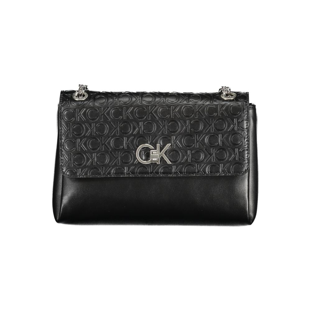 Sac bandoulière noir en polyester Calvin Klein