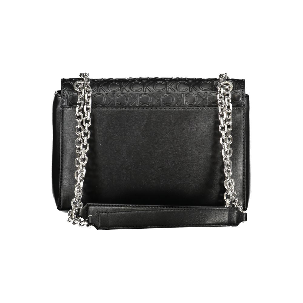 Sac bandoulière noir en polyester Calvin Klein