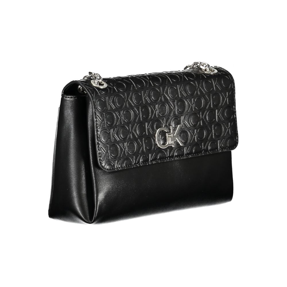 Sac bandoulière noir en polyester Calvin Klein