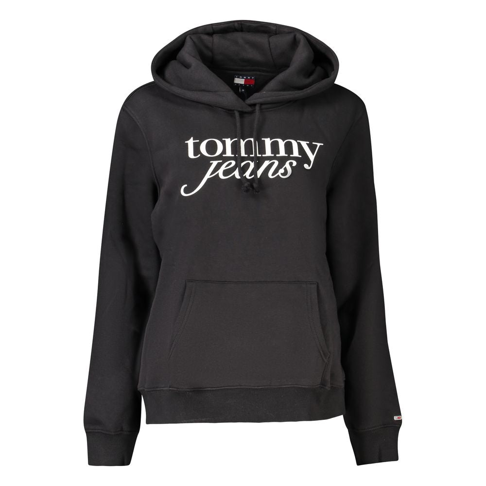Sweat noir en coton Tommy Hilfiger
