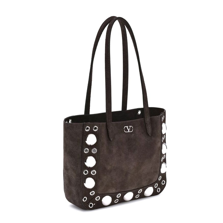 Sac bandoulière Bos Taurus en cuir de veau marron Valentino Garavani