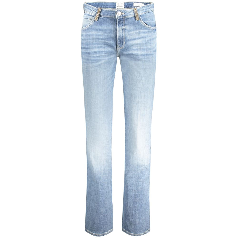 Jean droit en coton bleu clair Guess
