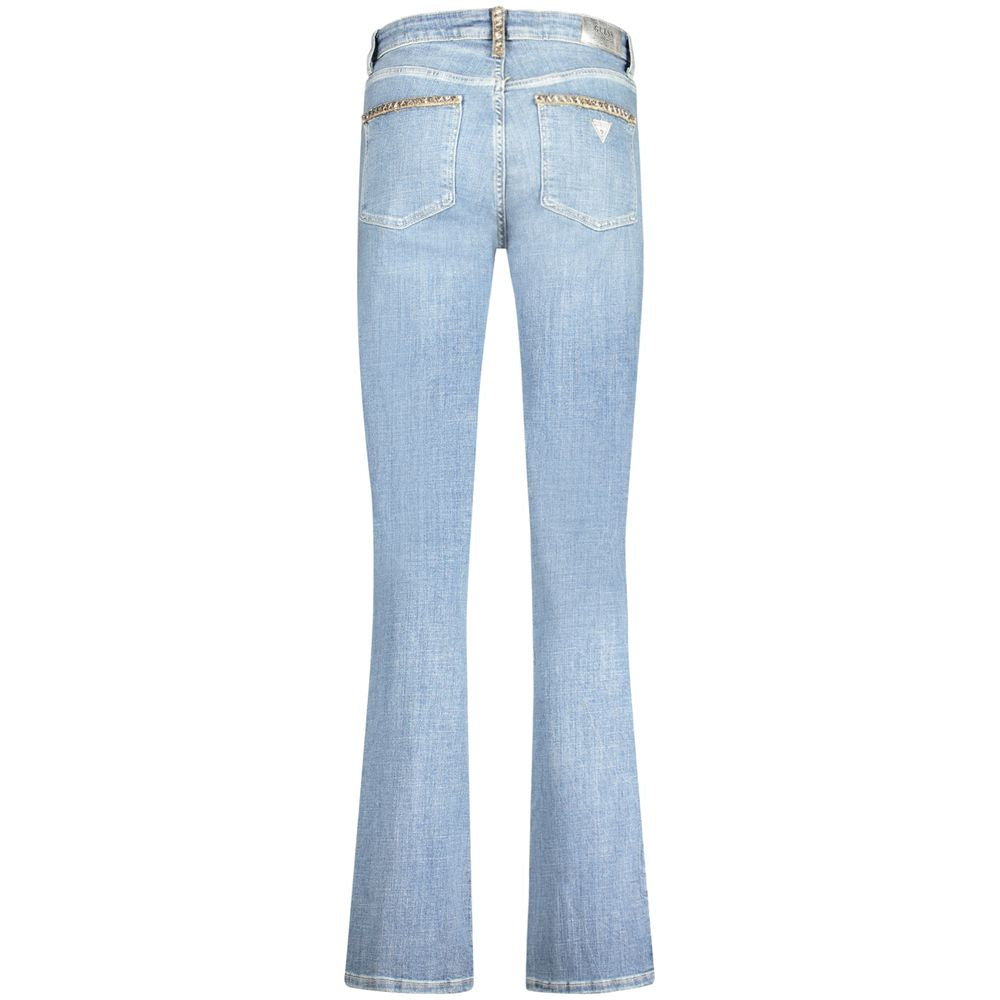 Jean droit en coton bleu clair Guess