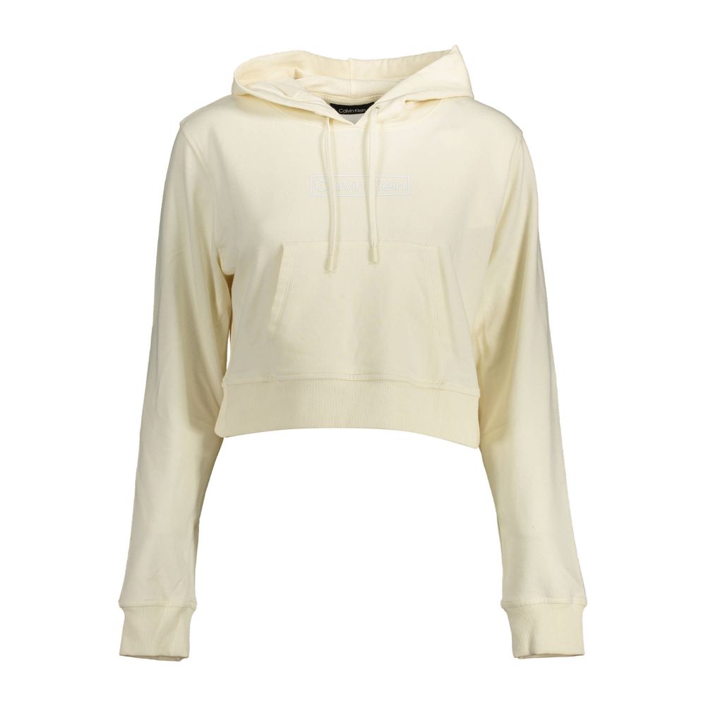 Sweat à capuche blanc en coton Calvin Klein