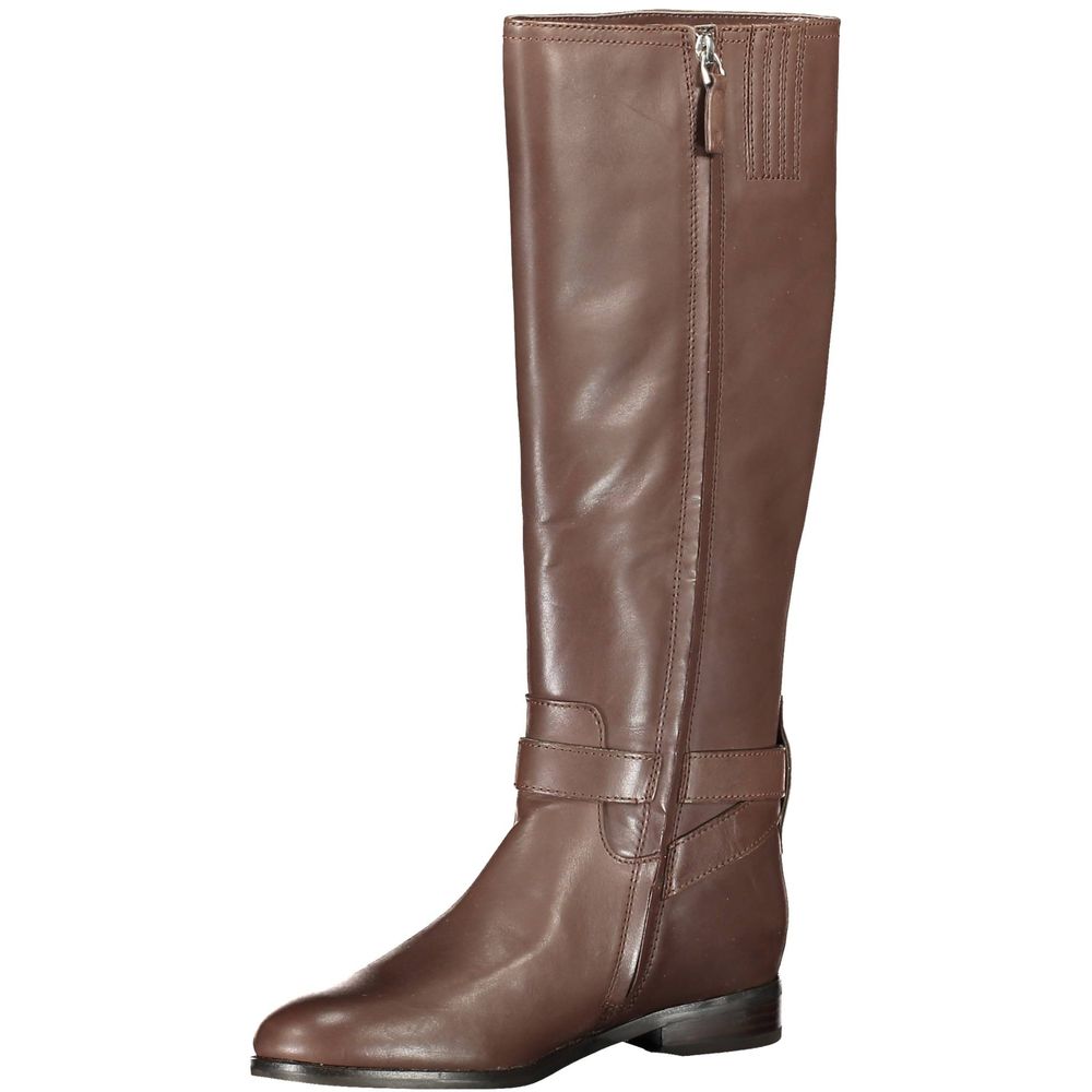 Bottes en cuir marron Ralph Lauren