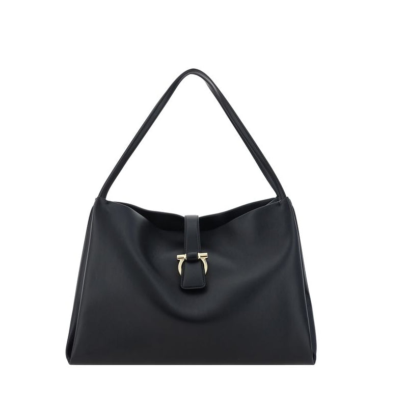 Sac à main Bos Taurus en cuir de veau noir Ferragamo