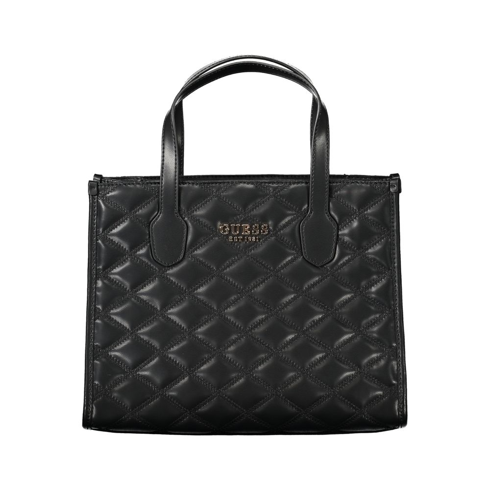 Sac à main en polyuréthane noir Guess