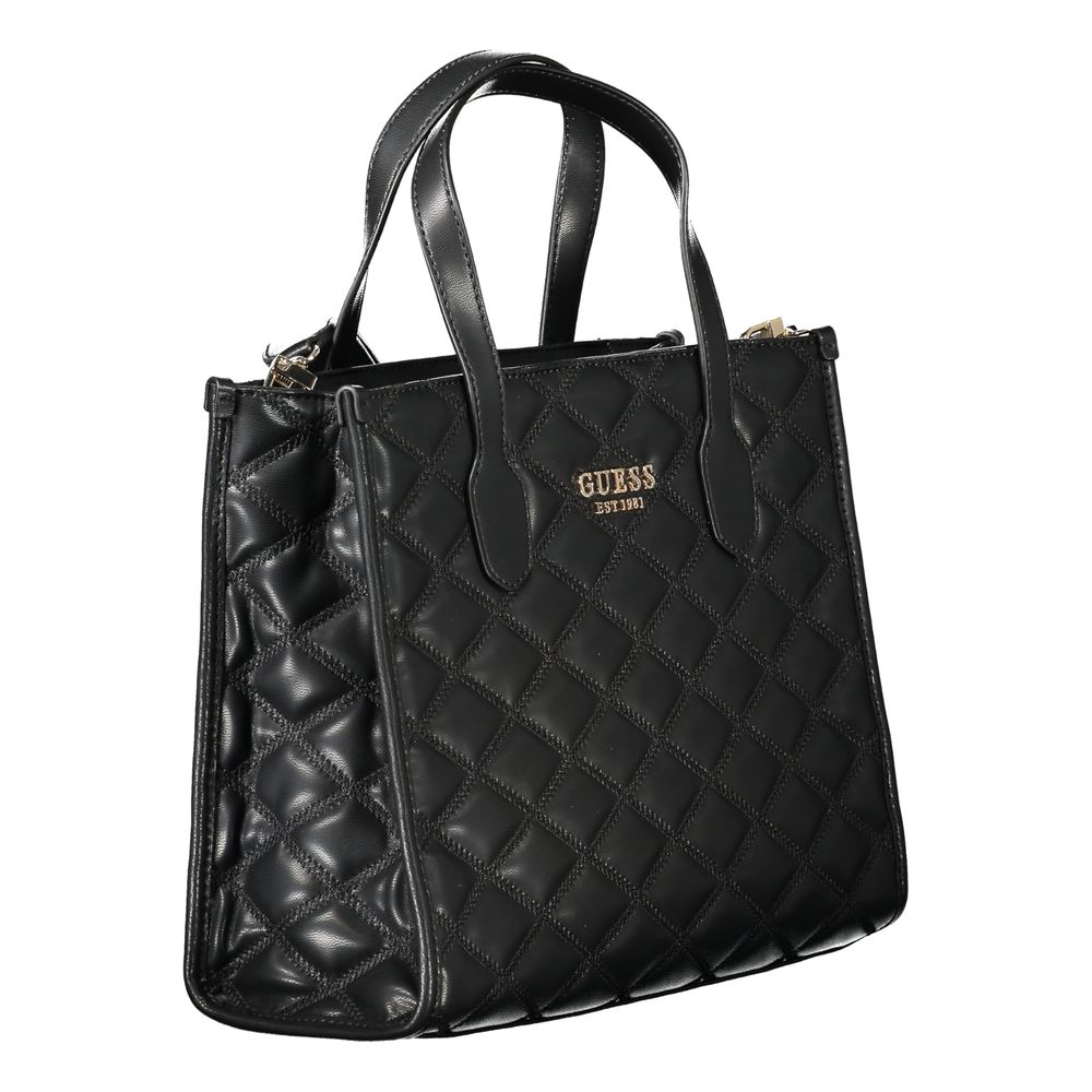 Sac à main en polyuréthane noir Guess
