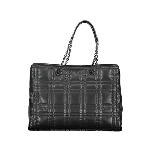 Bolso de mano de mujer de poliéster negro